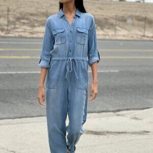 WashLab Lightweight Denim Jumpsuit, size Small, NWT